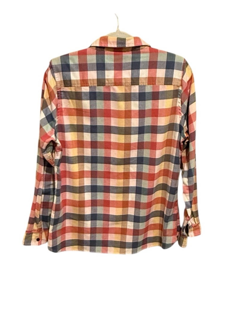 NWOT L.L.Bean Women’s Multicolor Plaid Button-Up Shirt w/ Blue Chambray Interior - Picture 3 of 3